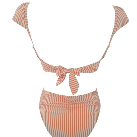 Sunnyside Peach & White Striped Bikini - Picture 7 of 7